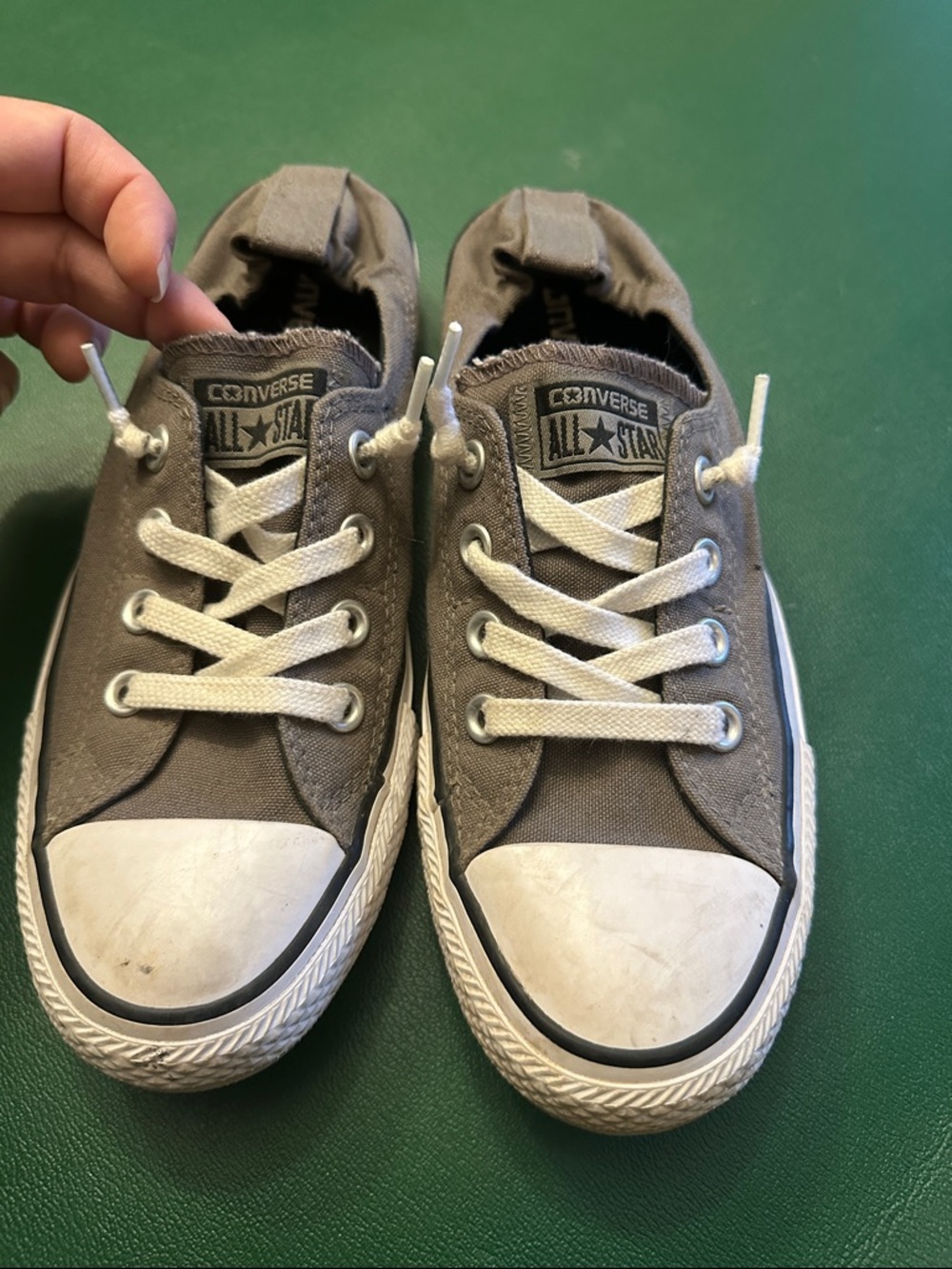 Converse Kids All Star Low Top Sneakers - Gray and White